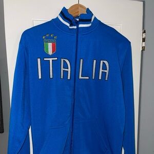 Futbol Blue Full-Zip Italia Soccer Track Jacket
